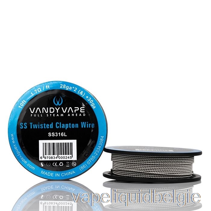 Vape Vloeistof Vandy Vape Speciale Draadspoelen Ss Gedraaid Clapton - 28ga*2(&)+30ga - 10ft - 1.7ohm